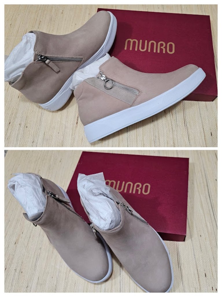 Munro Shoes Viera Light Stone Combo - Size 8 Wide